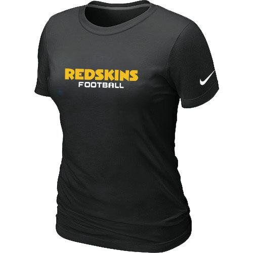 Cheap Women Nike Washington Redskins Sideline Legend Authentic Font BLack NFL Football T-Shirt