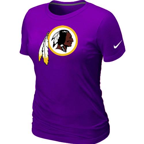 Cheap Women Nike Washington Red Skins Purple Logo NFL Football T-Shirt