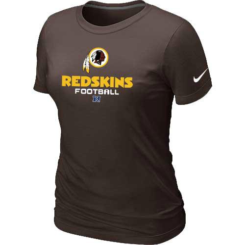 Cheap Women Nike Washington Red Skins Brown Critical Victory NFL Football T-Shirt
