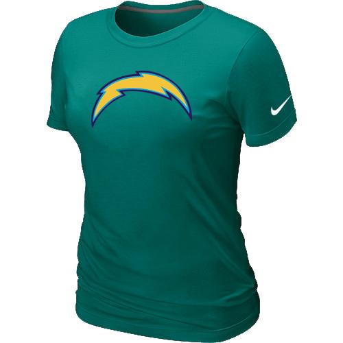 Cheap Women Nike San Diego Charger L.Green Logo NFL Football T-Shirt