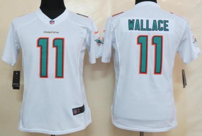 Cheap Women Nike Miami Dolphins 11 Mike Wallace White Limited NFL Jerseys 2013 New Style
