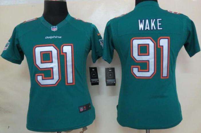 Cheap Women Nike Miami Dolphins 91 Cameron Wake Green LIMITED NFL Jerseys 2013 New Style