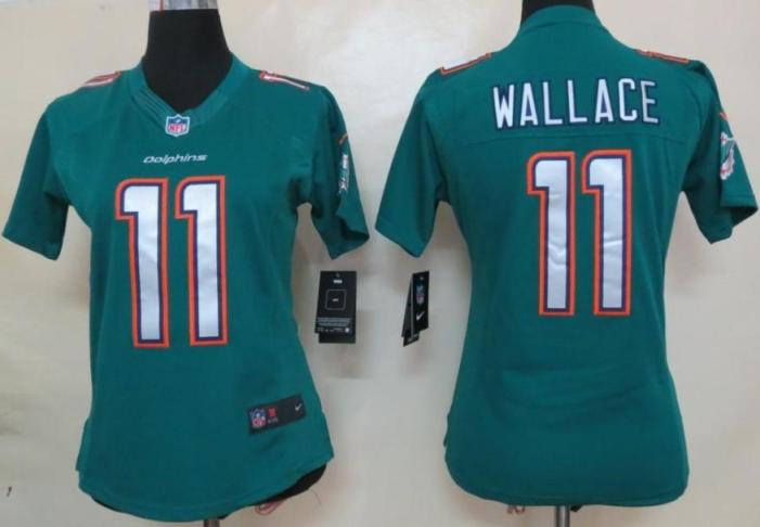Cheap Women Nike Miami Dolphins 11 Mike Wallace Green Limited NFL Jerseys 2013 New Style