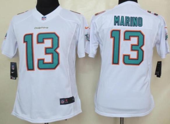 Cheap Women Nike Miami Dolphins 13 Dan Marino White LIMITED NFL Jerseys 2013 New Style