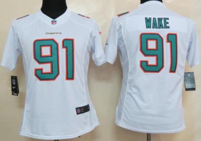 Cheap Women Nike Miami Dolphins 91 Cameron Wake White LIMITED NFL Jerseys 2013 New Style