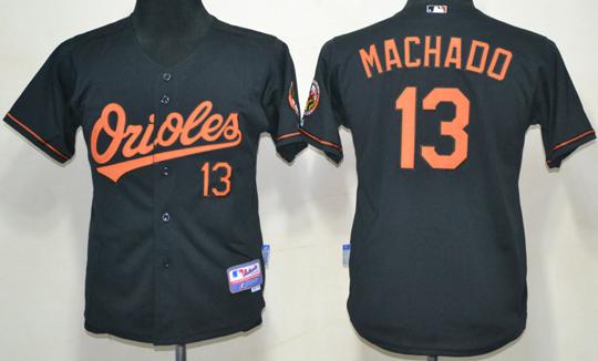 Kids Baltimore Orioles 13 Manny Machado Black Cool Base MLB Jerseys Cheap