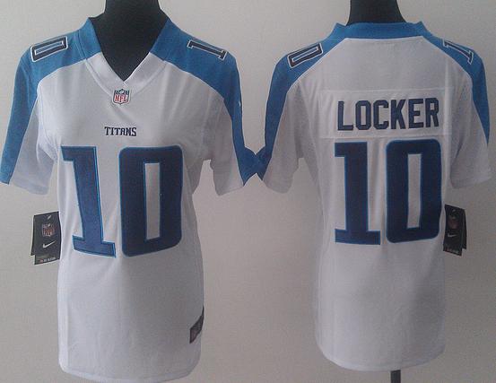 Cheap Women Nike Tennessee Titans 10 Jake Locker White NFL Jerseys