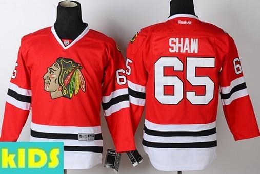 Kids Chicago Blackhawks 65 Andrew Shaw Red Hockey NHL Jersey For Sale