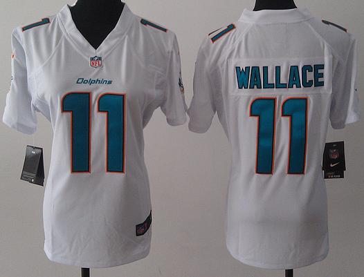 Cheap Women Nike Miami Dolphins 11 Mike Wallace White NFL Jerseys 2013 New Style