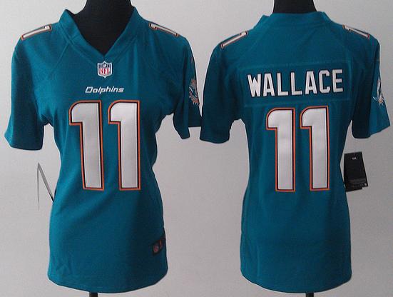 Cheap Women Nike Miami Dolphins 11 Mike Wallace Green NFL Jerseys 2013 New Style