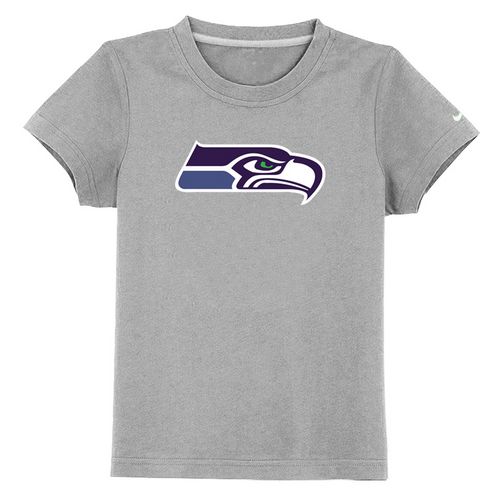 Kids Seattle Seahawks Sideline Legend Authentic Logo Grey T-Shirt Cheap