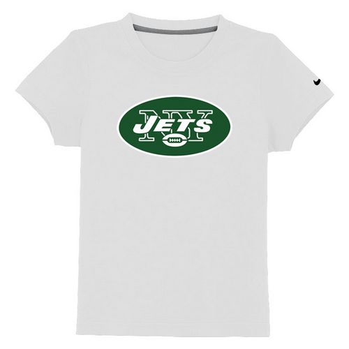 Kids New York Jets Authentic Logo White T-Shirt Cheap