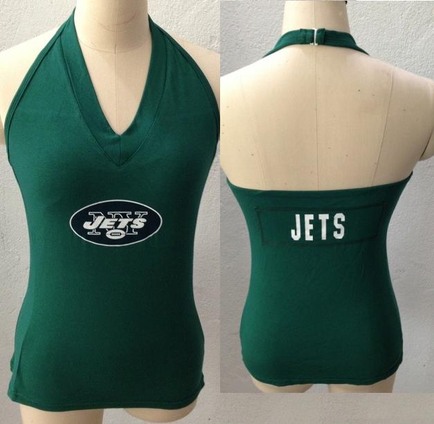 Cheap Women's All Sports Couture New York Jets Blown Coverage Halter Top