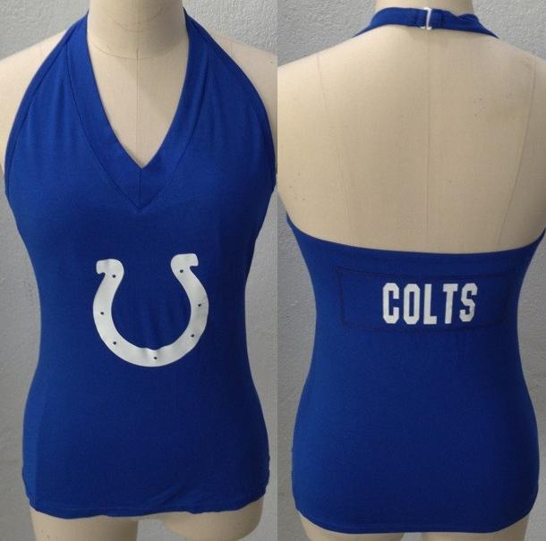 Cheap Women's All Sports Couture Indianapolis Colts Blown Coverage Halter Top