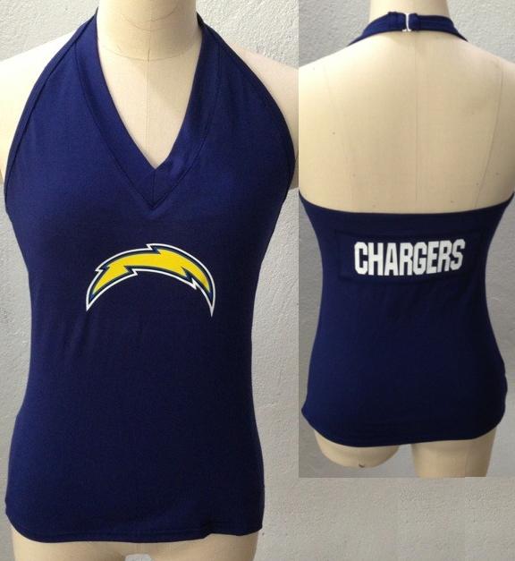 Cheap Women's All Sports Couture San Diego Chargers Blown Coverage Halter Top