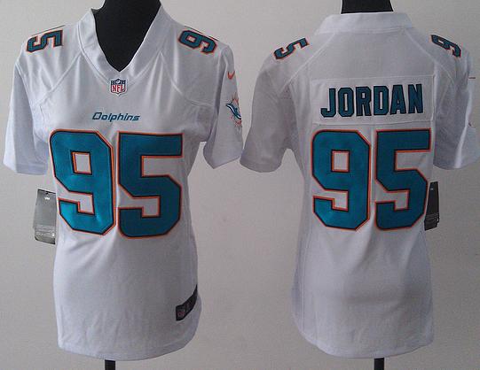 Cheap Women Nike Miami Dolphins 95 Dion Jordan White NFL Jerseys 2013 New Style