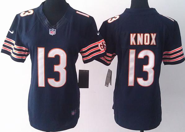 Cheap Women Nike Chicago Bears 13 Johnny Knox Blue LIMITED Jerseys