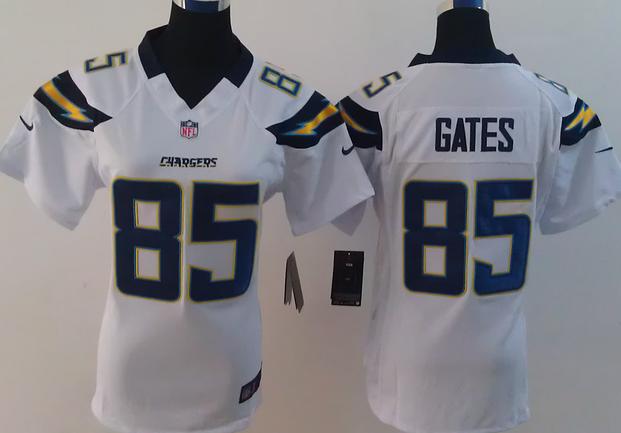 Cheap Women Nike San Diego Chargers 85 Antonio Gates White LIMITED Jerseys