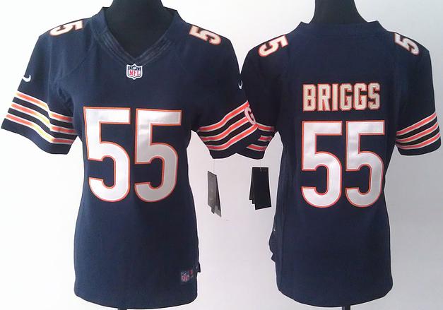Cheap Women Nike Chicago Bears 55 Lance Briggs Blue LIMITED Jerseys
