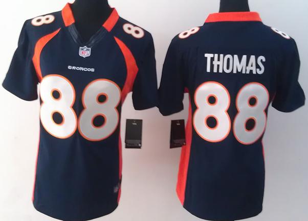 Cheap Women Nike Denver Broncos 88 Demaryius Thomas Blue LIMITED Jerseys