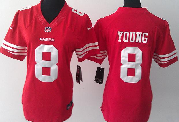 Cheap Women Nike San Francisco 49ers 8 Steve Young Red LIMITED Jerseys