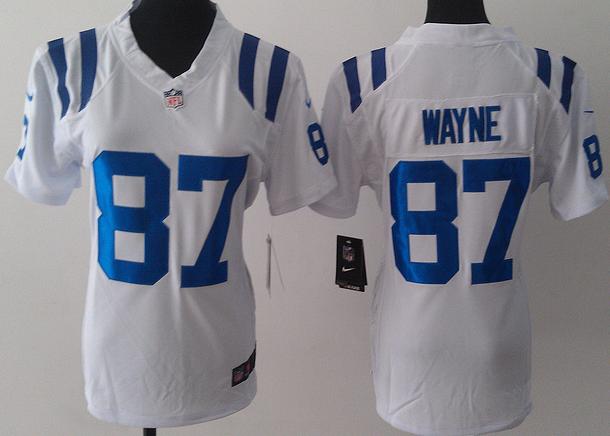 Cheap Women Nike Indianapolis Colts 87 Reggie Wayne White LIMITED Jerseys