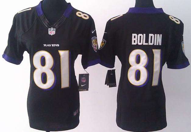 Cheap Women Nike Baltimore Ravens 81 Anquan Boldin Black LIMITED Jerseys