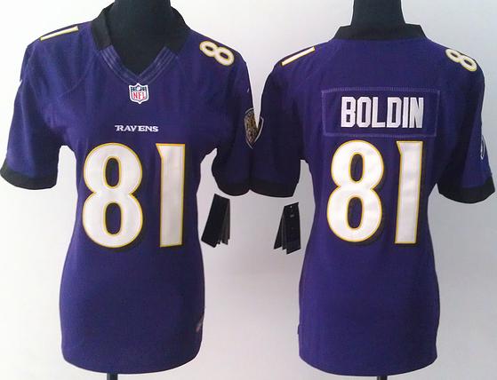 Cheap Women Nike Baltimore Ravens 81 Anquan Boldin Purple LIMITED Jerseys