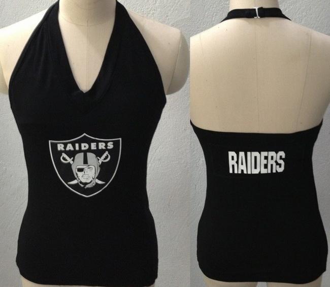 Cheap Women's All Sports Couture Oakland Raiders Blown Cover Halter Top - Black