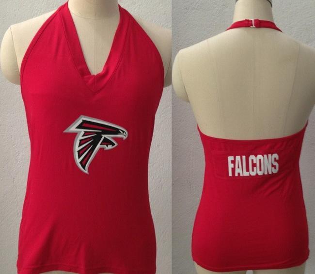 Cheap Women's All Sports Couture Atlanta Falcons Blown Cover Halter Top - Red