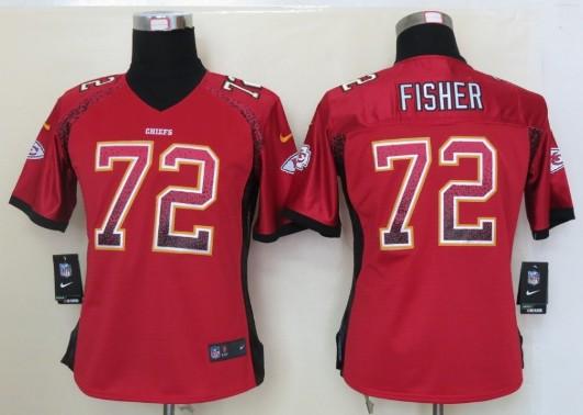 Cheap Women Nike Kansas City Chiefs 72 Eric Fisher Red Drift Fashion Elite NFL Jerseys