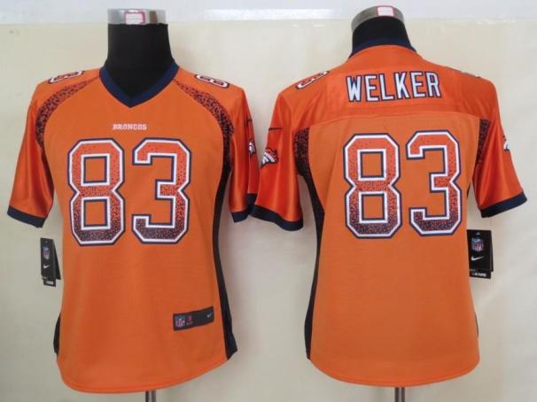 Cheap Women Nike Denver Broncos 83 Wes Welker Orange Drift Fashion Elite NFL Jerseys 2013 New