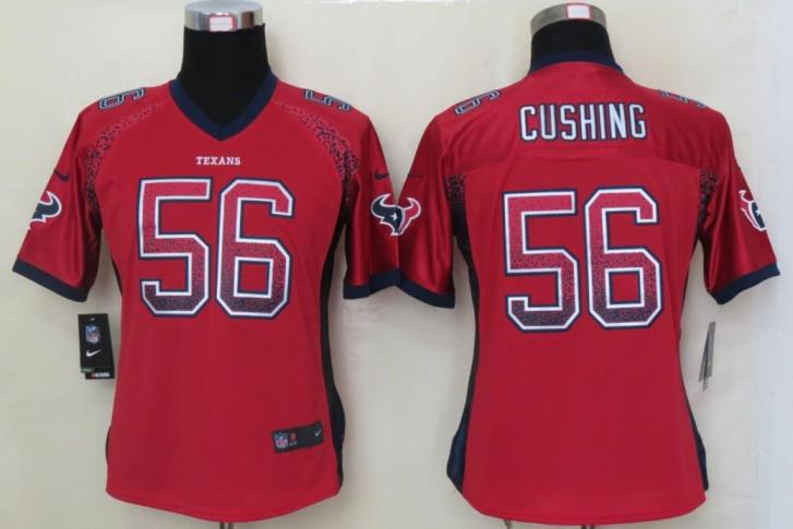 Cheap Women Nike Houston Texans 56 Brian Cushing Red Drift Fashion Elite NFL Jerseys 2013 New