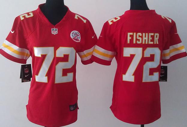 Cheap Women Nike Kansas City Chiefs 72 Eric Fisher Red NFL Jerseys