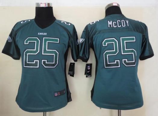 Cheap Women Nike Philadelphia Eagles 25 LeSean McCoy Midnight Green Drift Fashion Elite NFL Jerseys