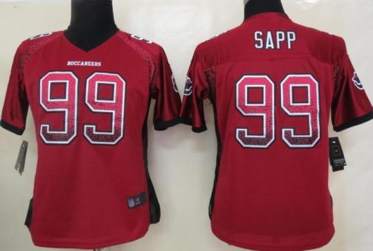 Cheap Women Nike Tampa Bay Buccaneers 99 Warren Sapp Red Drift Fashion Elite NFL Jerseys