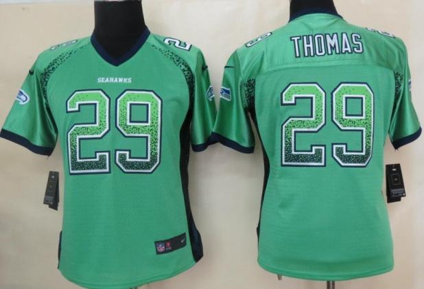 Cheap Women Nike Seattle Seahawks 29 Earl Thomas Green Drift Fashion Elite NFL Jerseys