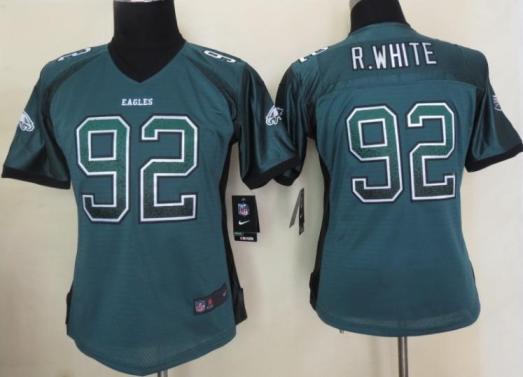 Cheap Women Nike Philadelphia Eagles 92 Reggie White Green Drift Fashion Elite NFL Jerseys
