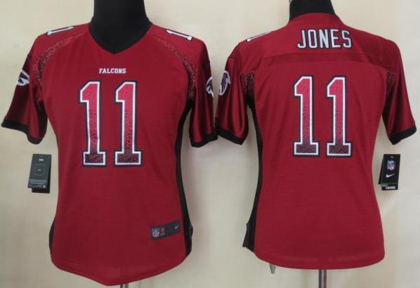 Cheap Women Nike Atlanta Falcons #11 Julio Jones Red Drift Fashion Elite NFL Jerseys