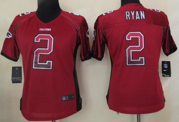 Cheap Women Nike Atlanta Falcons 2 Matt Ryan Red Drift Fashion Elite NFL Jerseys