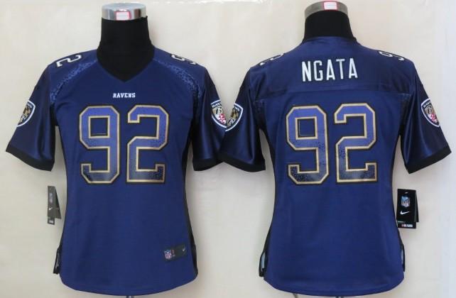 Cheap Women Nike Baltimore Ravens 92 Haloti Ngata Purple Drift Fashion Elite NFL Jerseys