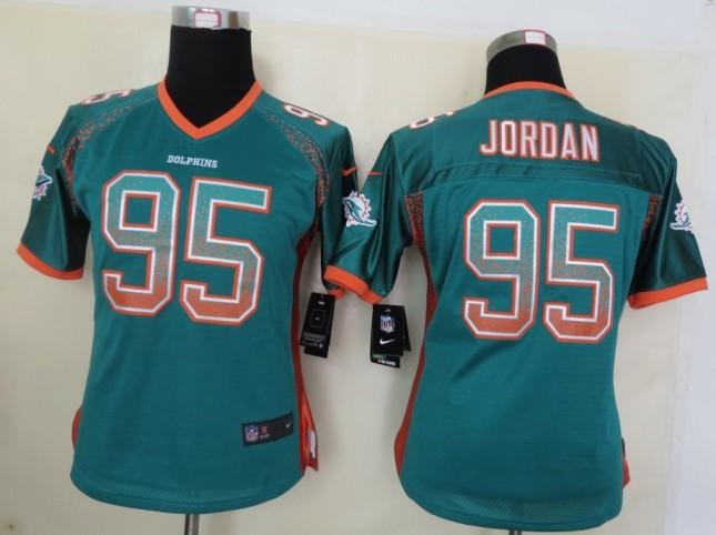 Cheap Women Nike Miami Dolphins 95 Dion Jordan Aqua Green Drift Fashion Elite NFL Jerseys