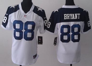 Cheap Women Nike Dallas Cowboys 88 Dez Bryant White Thanksgivings NFL Jerseys