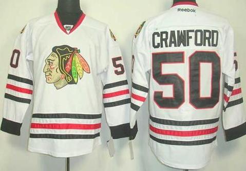 Kids Chicago Blackhawks 50 Corey Crawford White NHL Jerseys For Sale