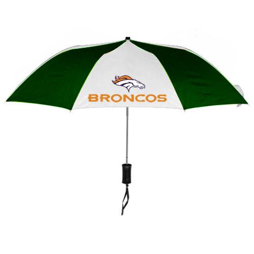 Denver Broncos White Green NFL Folding Umbrella Sale Cheap