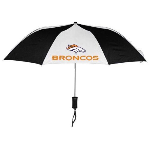 Denver Broncos Black White NFL Folding Umbrella Sale Cheap