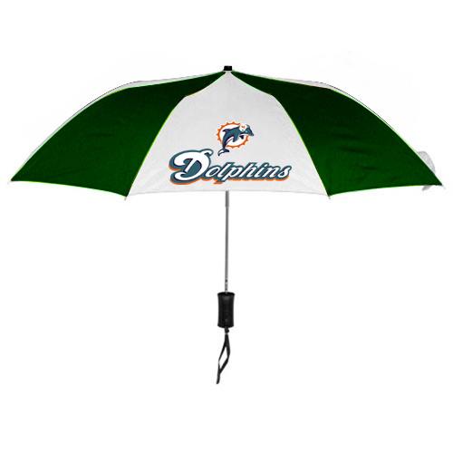 Miami Dolphins White Green NFL Folding Umbrella Sale Cheap