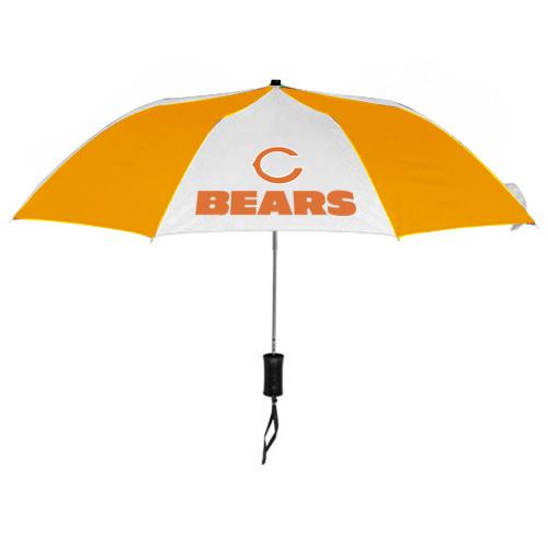 Chicago Bears White Yellow NFL Folding Umbrella Sale Cheap