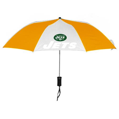 New York Jets White Yellow NFL Folding Umbrella Sale Cheap