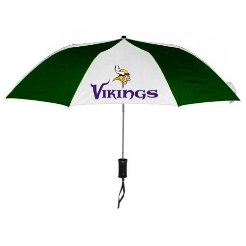 Minnesota Vikings White Green NFL Folding Umbrella Sale Cheap